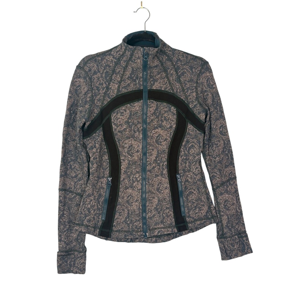 Lululemon Define Jacket 10 Black‎ Rose Herringbone Brushed Alberta Lake Zip Up